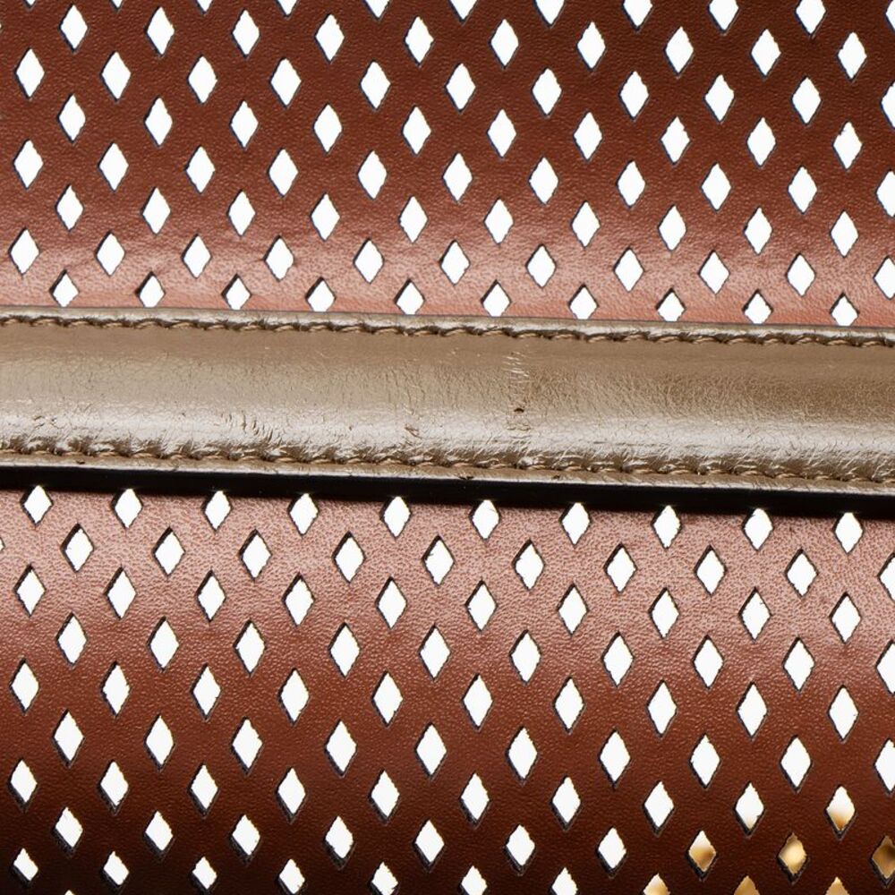 Fendi Perforated Leather Kan U Small Shoulder Bag - Picture 14 of 14